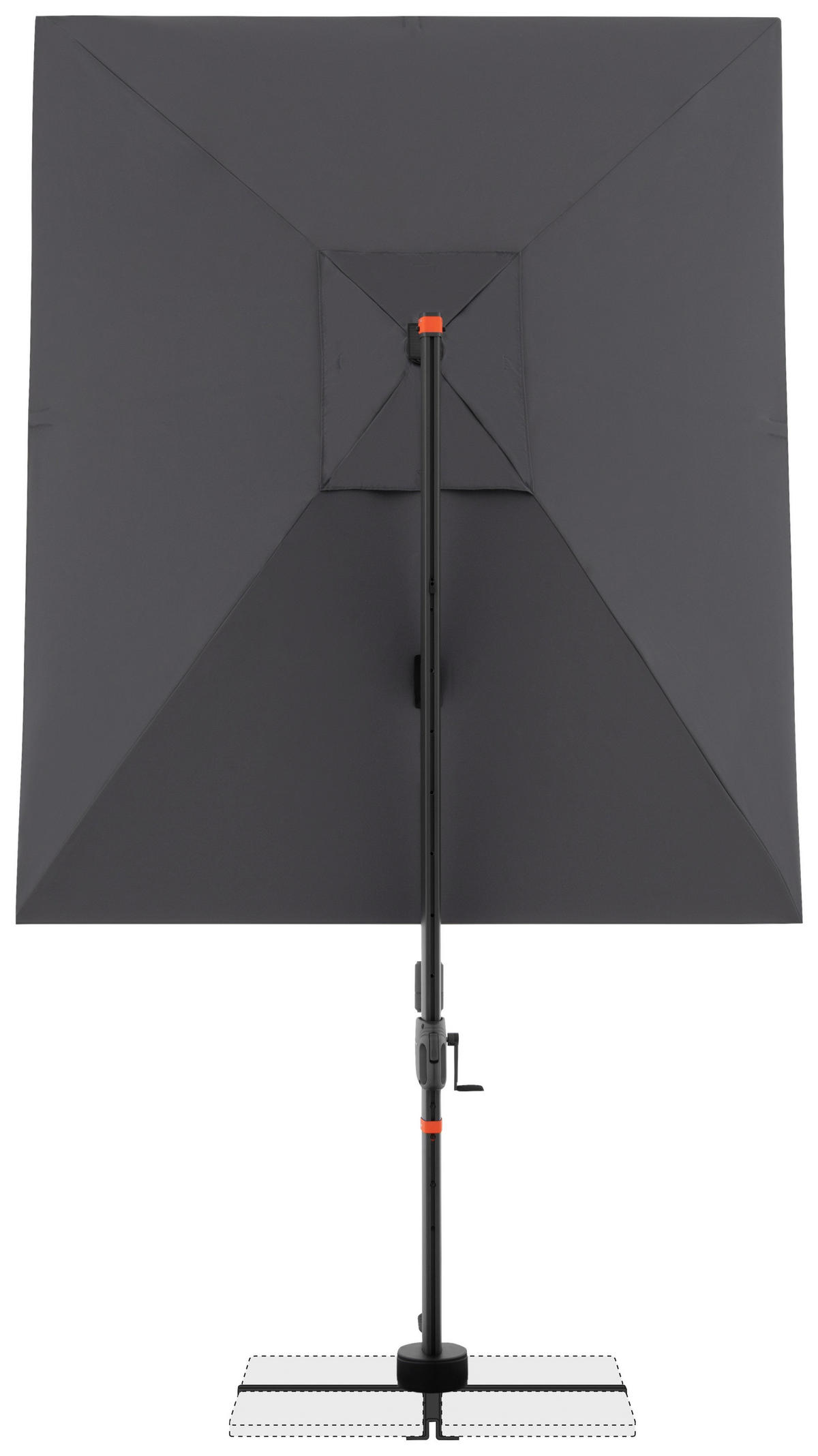 FÜGGŐ NAPERNYŐ  300/220 cm  - antracit, Basics, textil/fém (300/220cm) - KNIRPS