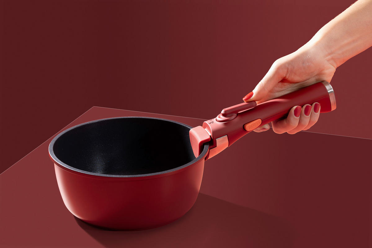 KOCHTOPFSET SHARE PLAY 10-teilig  - Rot/Schwarz, Basics, Glas/Metall (30.3/32/32.6cm) - Masterpro