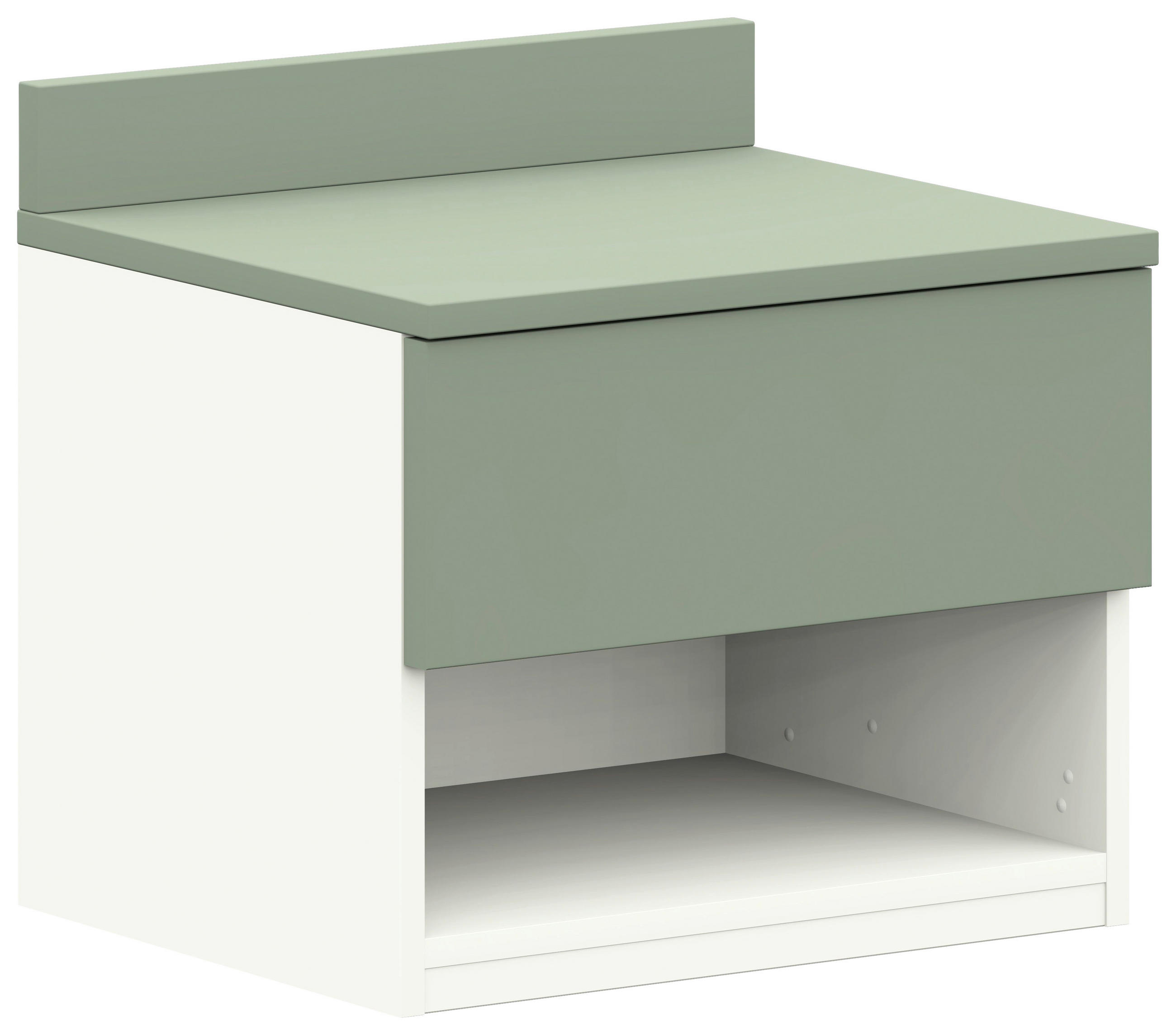 NACHTSCHRANK 50/45/35 cm  - Salbeigrün/Weiß, KONVENTIONELL, Holzwerkstoff (50/45/35cm) - Cantus