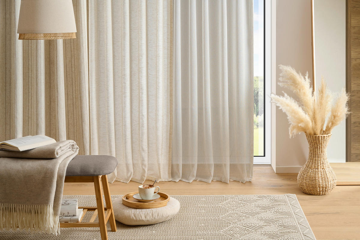 FERTIGVORHANG blickdicht  - Taupe/Naturfarben, Trend, Textil (140/245cm) - Esposa