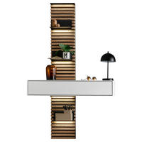 HÄNGEELEMENT in Weiß, Eichefarben   - Eichefarben/Weiß, Design, Holz (98/168/39cm) - Schöner Wohnen