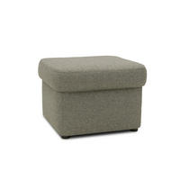HOCKER Webstoff Graubraun  - Graubraun/Schwarz, KONVENTIONELL, Kunststoff/Textil (61/40/61cm) - MID.YOU