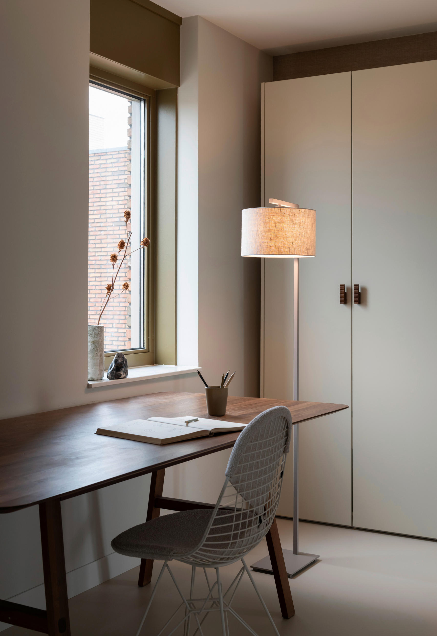 STEHLEUCHTE 30/160 cm    - Sandfarben/Beige, Design, Textil/Metall (30/160cm) - It's about Romi