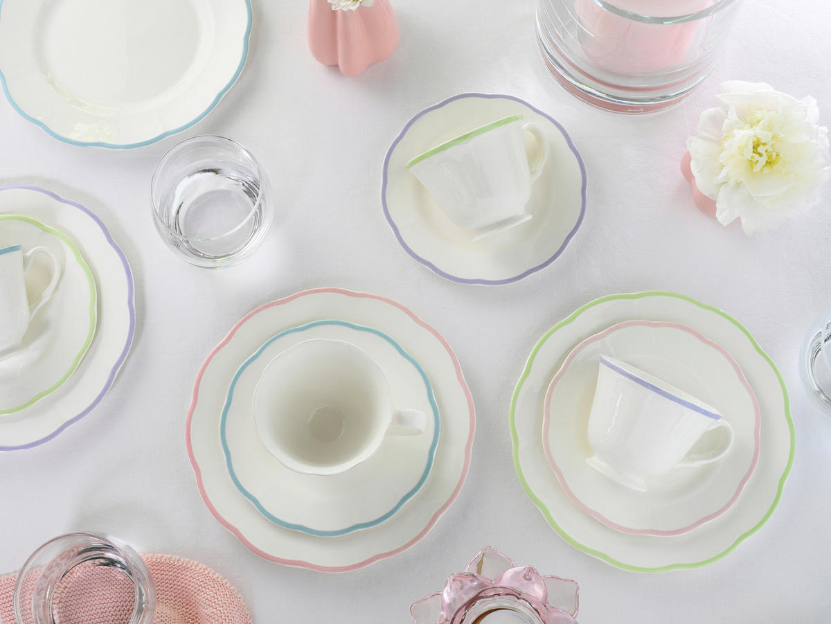 Serviciu De Cafea 12 piese  - lila/verde limetă, Basics, ceramică - Creatable