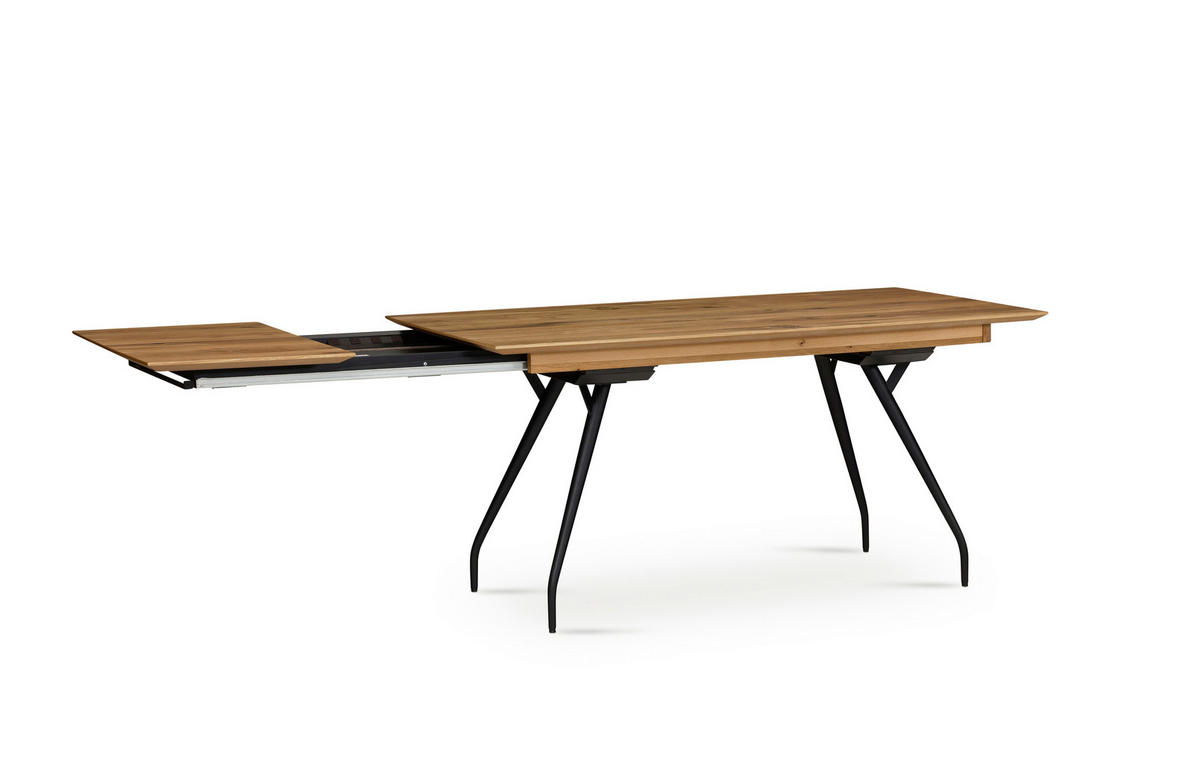 AUSZIEHTISCH Eichefarben, Bronzefarben rechteckig  ausziehbar, in verschiedenen Größen erhältlich  - Eichefarben/Schwarz, Design, Holz/Holzwerkstoff (160(210)/90/76cm) - Moderano