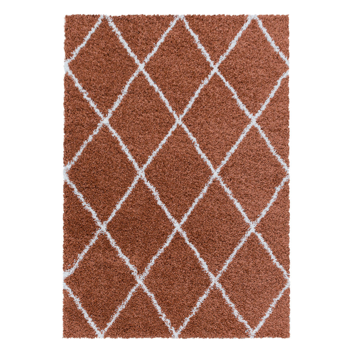 HOCHFLORTEPPICH 60/110 cm Alvor 3401 terra Terracotta  - Terracotta, Basics, Textil (60/110cm)