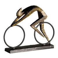 SKULPTUR - Schwarz/Bronzefarben, Basics, Kunststoff/Metall (36/28,5/7,5cm)