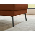 ECKSOFA  in Flachgewebe Kupferfarben  255-365/175-224 cm  - Schwarz/Kupferfarben, Design, Textil/Metall (255-365/175-224cm) - Dieter Knoll