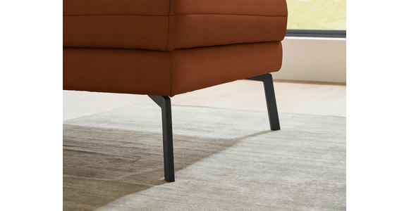 ECKSOFA  in Flachgewebe Kupferfarben  255-365/175-224 cm  - Schwarz/Kupferfarben, Design, Textil/Metall (255-365/175-224cm) - Dieter Knoll