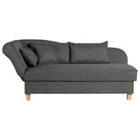 RÉCAMIERE in Flachgewebe Anthrazit  - Anthrazit/Buchefarben, Design, Holz/Textil (190/82/88cm) - Max Winzer