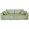 SCHLAFSOFA Cord Olivgrün  - Schwarz/Olivgrün, KONVENTIONELL, Kunststoff/Textil (240/89/100cm) - Carryhome