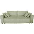 SCHLAFSOFA Cord Olivgrün  - Schwarz/Olivgrün, KONVENTIONELL, Kunststoff/Textil (240/89/100cm) - Carryhome