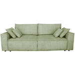 SCHLAFSOFA Cord Olivgrün  - Schwarz/Olivgrün, KONVENTIONELL, Kunststoff/Textil (240/89/100cm) - Carryhome