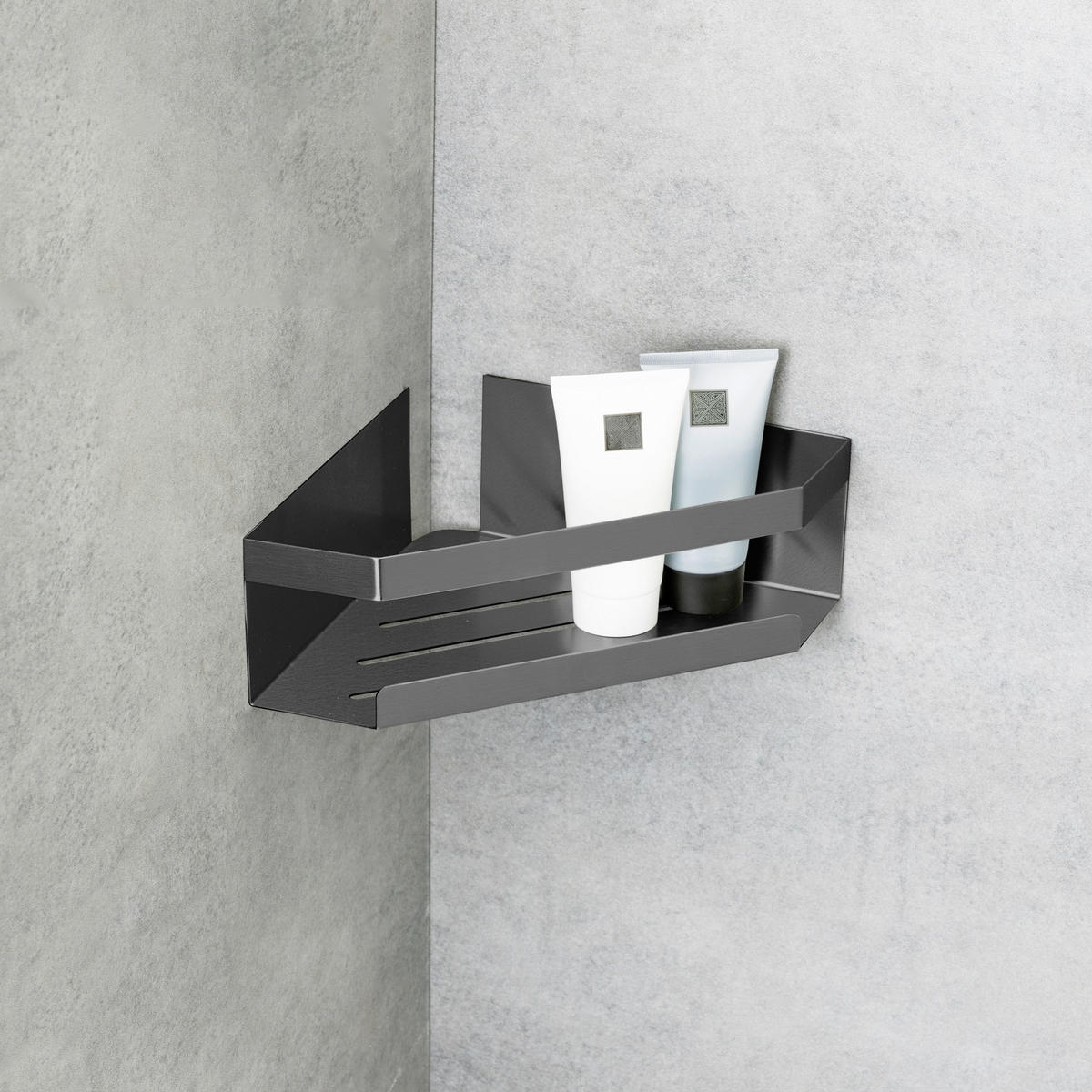 DUSCHABLAGE Metall  - Grau, KONVENTIONELL, Metall (28,5/8/18cm) - Schöner Wohnen