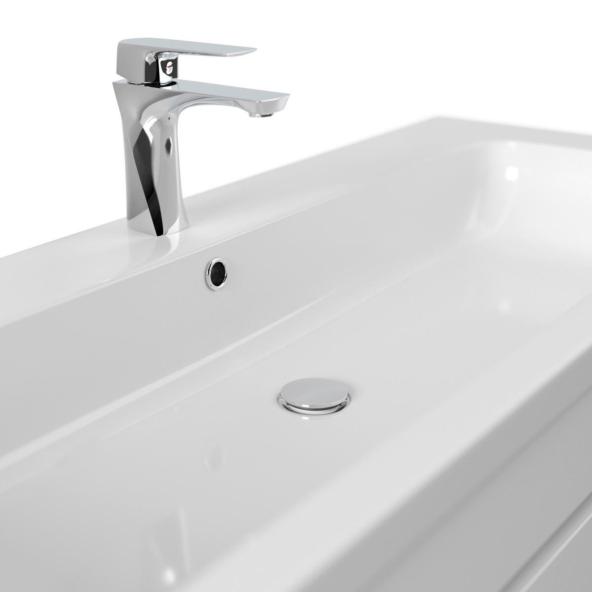 WASCHTISCHKOMBI 120 cm  - Weiß Hochglanz/Weiß, Basics, Holzwerkstoff/Stein (120cm) - MID.YOU