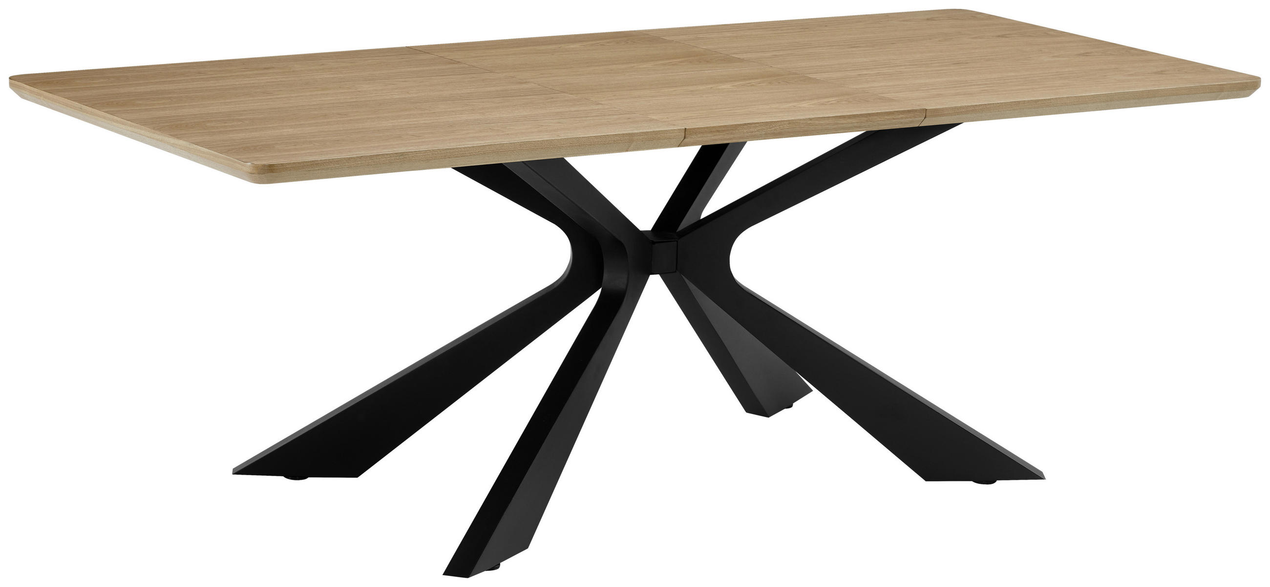 P & B JÍDELNÍ STŮL, černá, barvy dubu, 160-210/90/76 cm