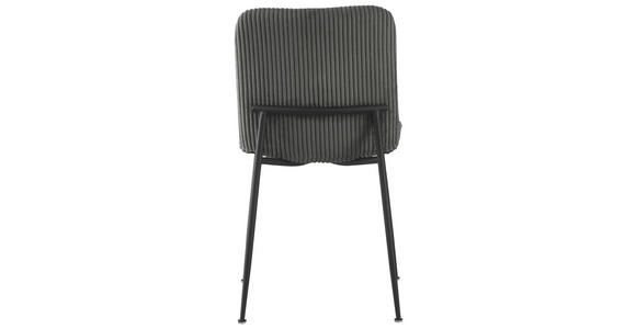 STUHL Cord Grau - Schwarz/Grau, Design, Textil/Metall (43/83/56cm) - Xora