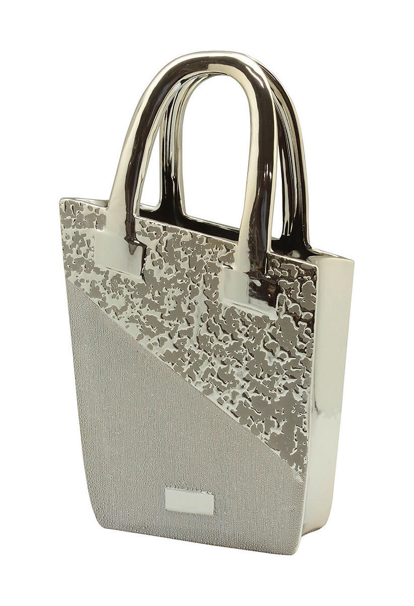 VASE  - Champagner/Silberfarben, Basics, Keramik (10/20/35cm)