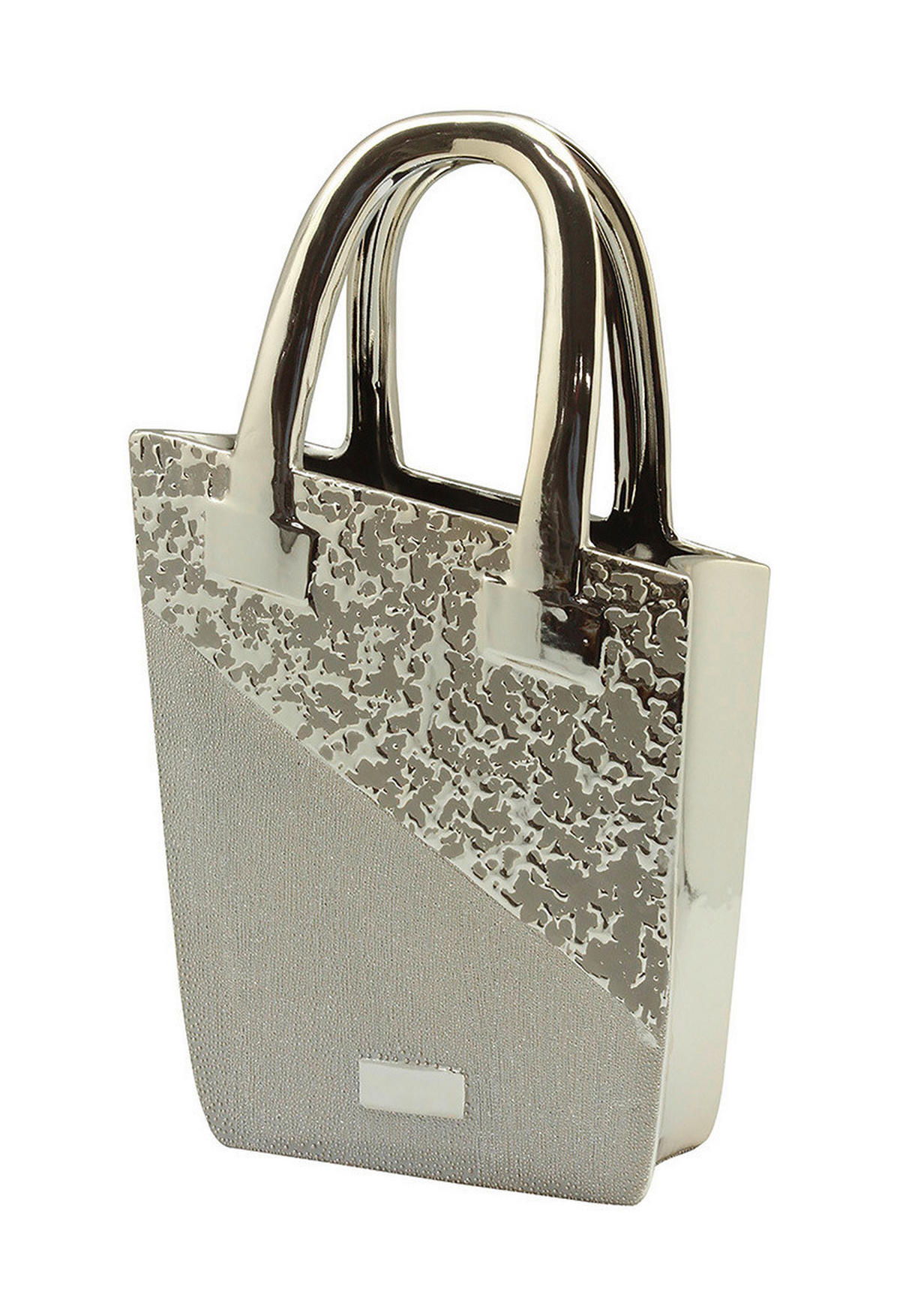 VASE  - Champagner/Silberfarben, Basics, Keramik (10/20/35cm)