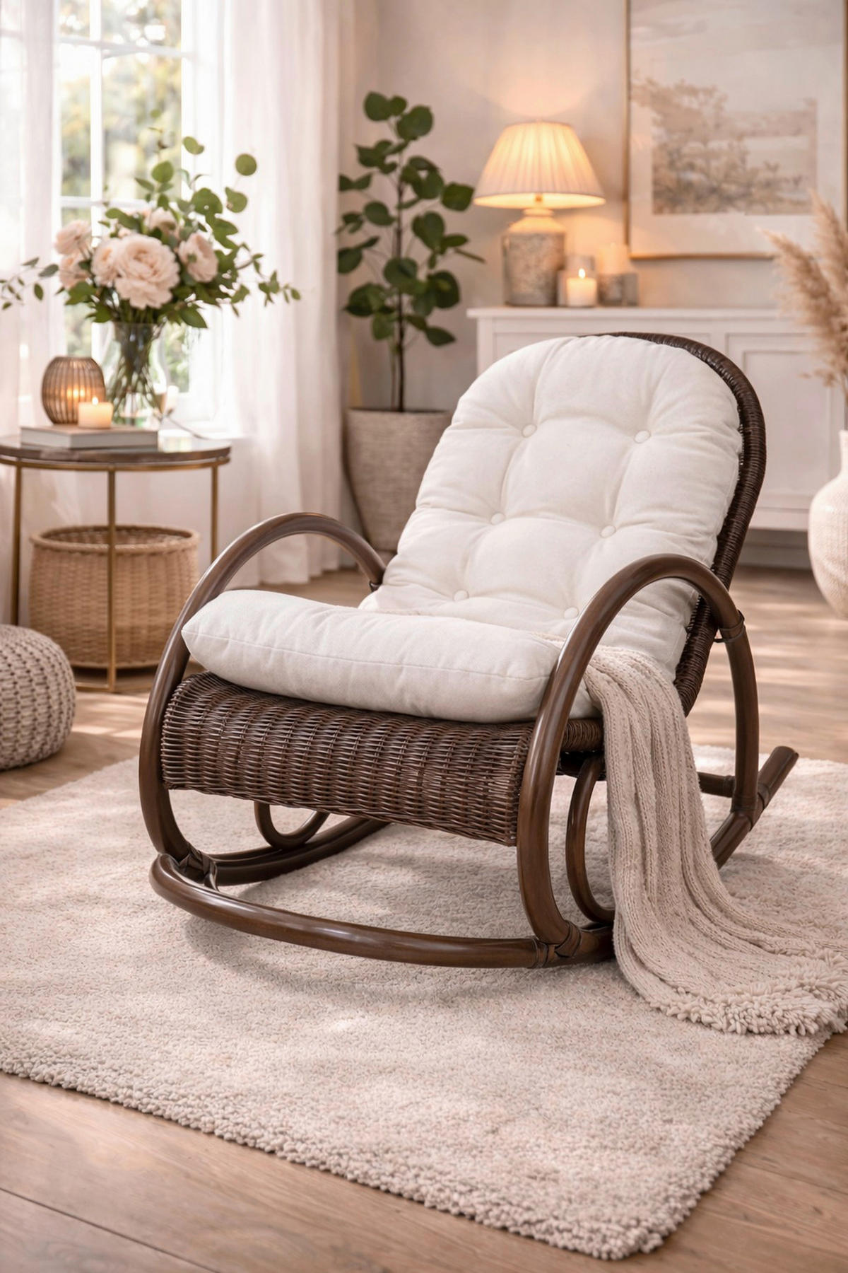 SCHAUKELSTUHL in Braun  - Braun, Natur, Holz (60/100/116cm) - MID.YOU