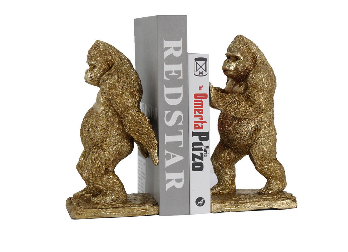 BUCHSTÄNDER - Goldfarben, Basics, Kunststoff (13/10,6/24cm)