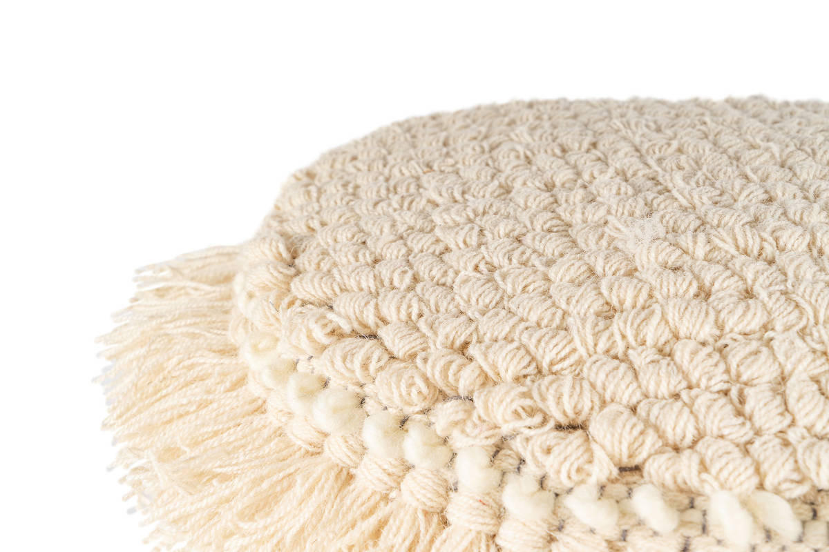 TABURETKA „PUFF“, 35/35/35 cm - krémová, Trend, textil (35/35/35cm) - Livetastic
