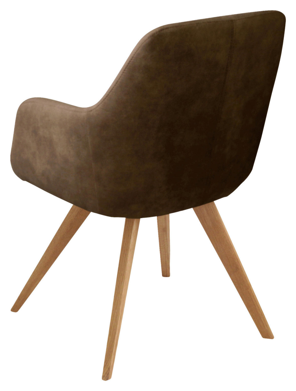 ARMLEHNSTUHL  in Flachgewebe  - Eichefarben/Braun, Design, Holz/Textil (57/85,5/65cm) - Voleo