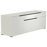 LOWBOARD  160/58/45 cm  - Schwarz/Weiß, Design, Glas/Holzwerkstoff (160/58/45cm) - Moderano