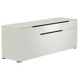 LOWBOARD  160/58/45 cm  - Schwarz/Weiß, Design, Glas/Holzwerkstoff (160/58/45cm) - Moderano