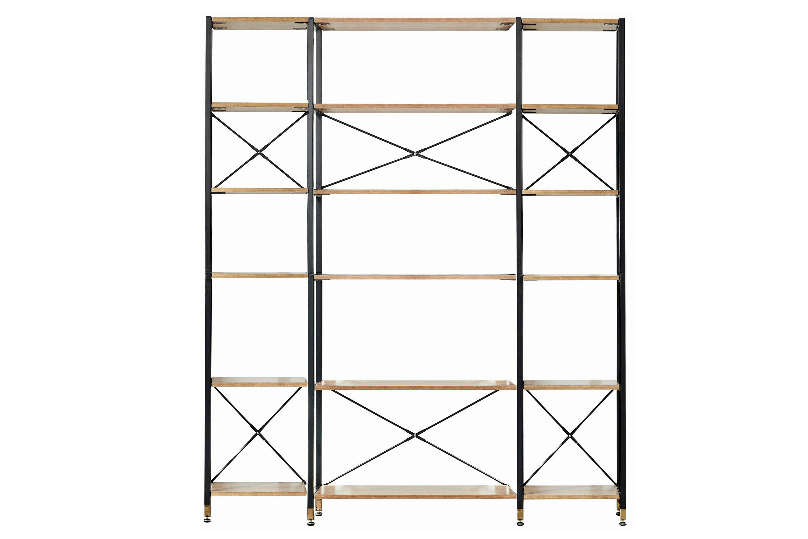 HYLLA i 170/210/30 cm naturfärgad, svart  - svart/naturfärgad, Design, metall/trämaterial (170/210/30cm) - Livetastic