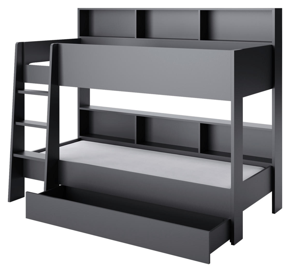 BETTKASTEN 165/14/62 cm Anthrazit  - Anthrazit, KONVENTIONELL (165/14/62cm) - MID.YOU