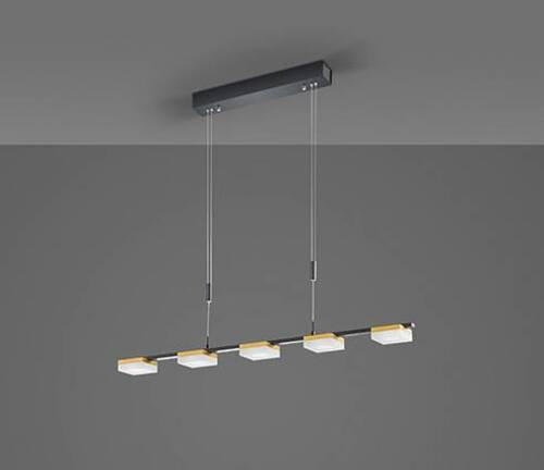 LED-HÄNGELEUCHTE 97/150 cm  - Anthrazit/Goldfarben, Design, Metall (97/150cm) - BOPP