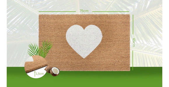 KOKOSMATTE 45/75 cm Mix Mats  - Hellbraun/Weiß, Basics, Naturmaterialien/Kunststoff (45/75cm) - Esposa