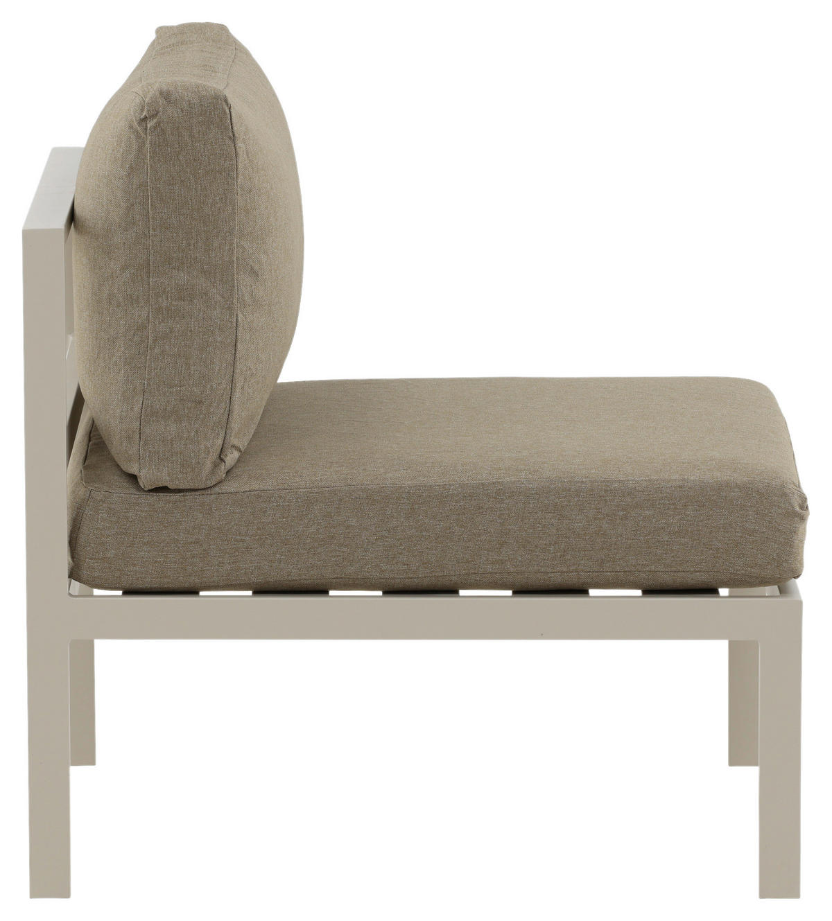 LOUNGESESSEL  - Beige/Grau, KONVENTIONELL, Metall (70/65/74cm) - Gardenson