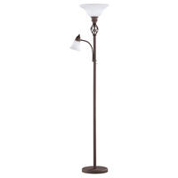 STEHLEUCHTE - Weiss/Rostfarben, Konventionell, Glas/Metall (30/180cm) - Trio Leuchten