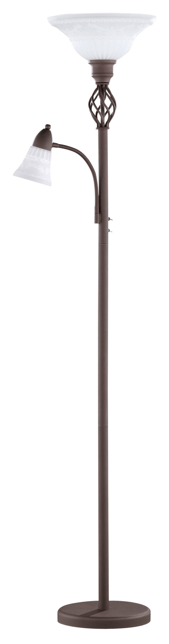 STEHLEUCHTE - Weiss/Rostfarben, Konventionell, Glas/Metall (30/180cm) - Trio Leuchten