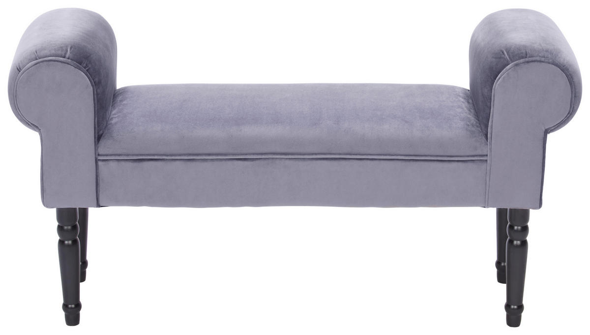 SITTBÄNK i trä, textil grå, svart  - svart/grå, Trend, trä/textil (100/54/30cm) - Xora