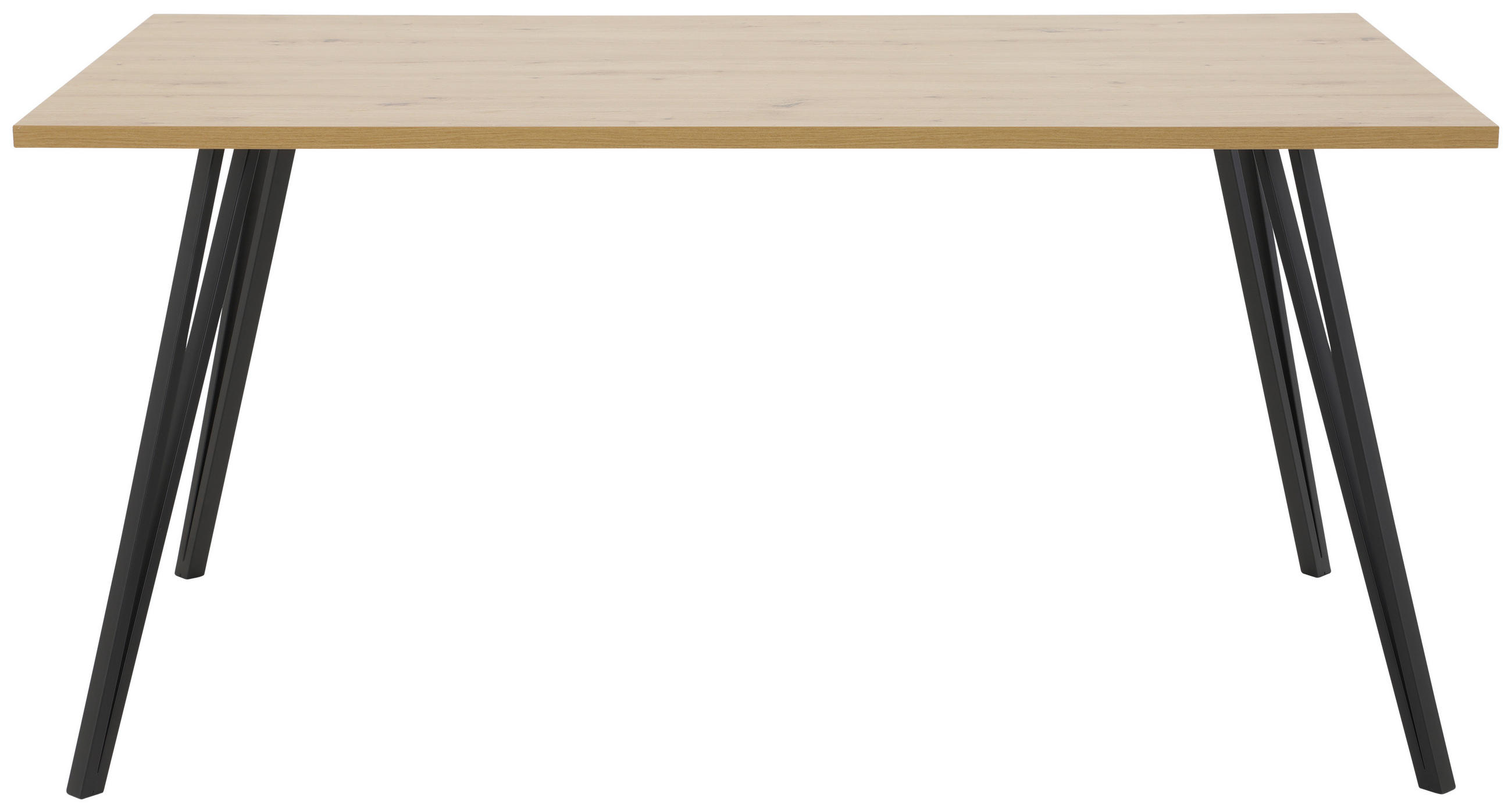 ESSTISCH in Holzwerkstoff 160/90/77 cm  - Schwarz/Eiche Artisan, KONVENTIONELL, Holzwerkstoff/Metall (160/90/77cm) - Carryhome