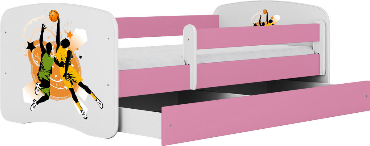 KINDER-/JUNIORBETT - Pink/Birkefarben, MODERN, Holz/Holzwerkstoff (80/160cm) - MID.YOU