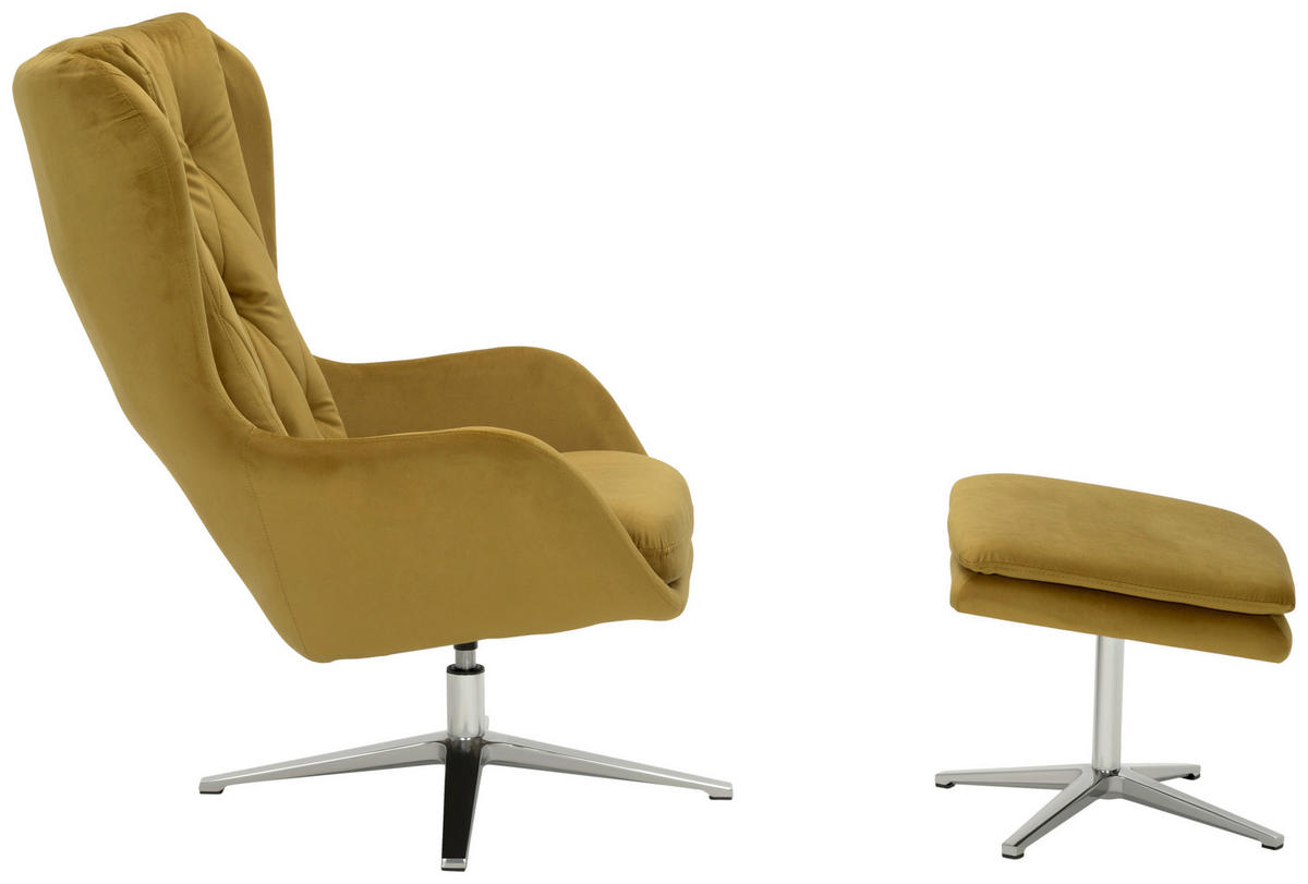 RELAXSESSEL Samt    - Gelb, Design (73/102/84cm) - MID.YOU