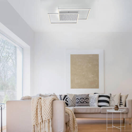 LED-DECKENLEUCHTE Yuki 67/67/5 cm   - Grau, Design, Metall (67/67/5cm) - Paul Neuhaus