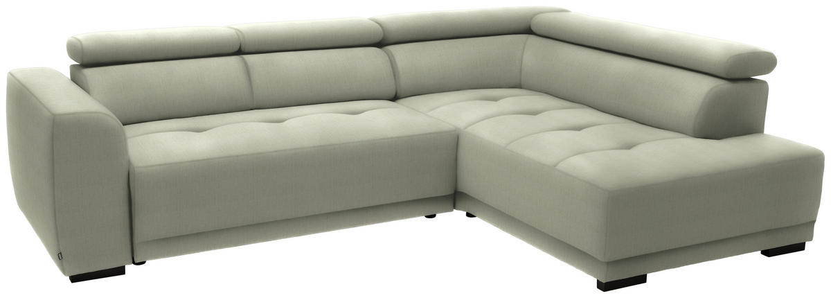 ECKSOFA in Chenille Creme  284/205 cm  - Creme/Schwarz, Design, Kunststoff/Textil (284/205cm) - Xora