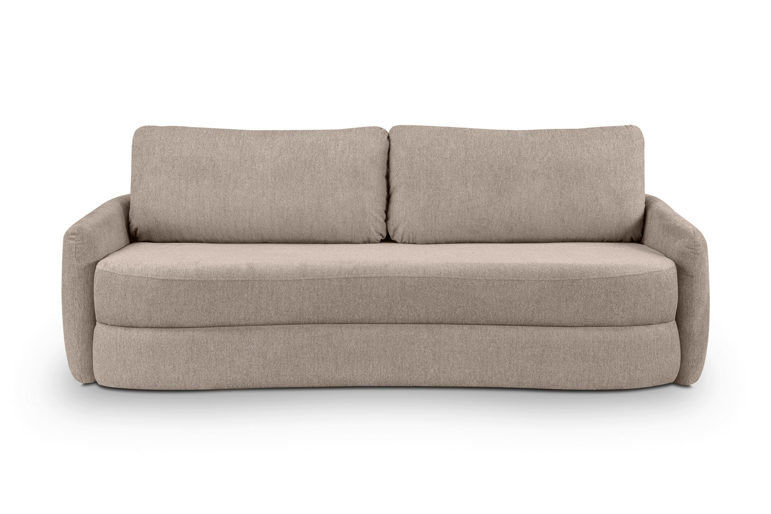 SCHLAFSOFA DIANA  mit Liegefunktion Struktur Beige  - Beige/Schwarz, Basics, Kunststoff/Textil (231/93/108cm) - MID.YOU