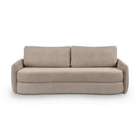 SCHLAFSOFA DIANA  mit Liegefunktion Struktur Beige  - Beige/Schwarz, Basics, Kunststoff/Textil (231/93/108cm) - MID.YOU