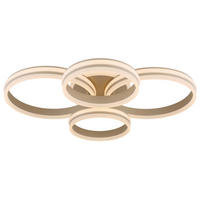 LED-DECKENLEUCHTE Rubio 84,5/68/14 cm  - Sandfarben/Opal, Design, Kunststoff/Metall (84,5/68/14cm) - Globo