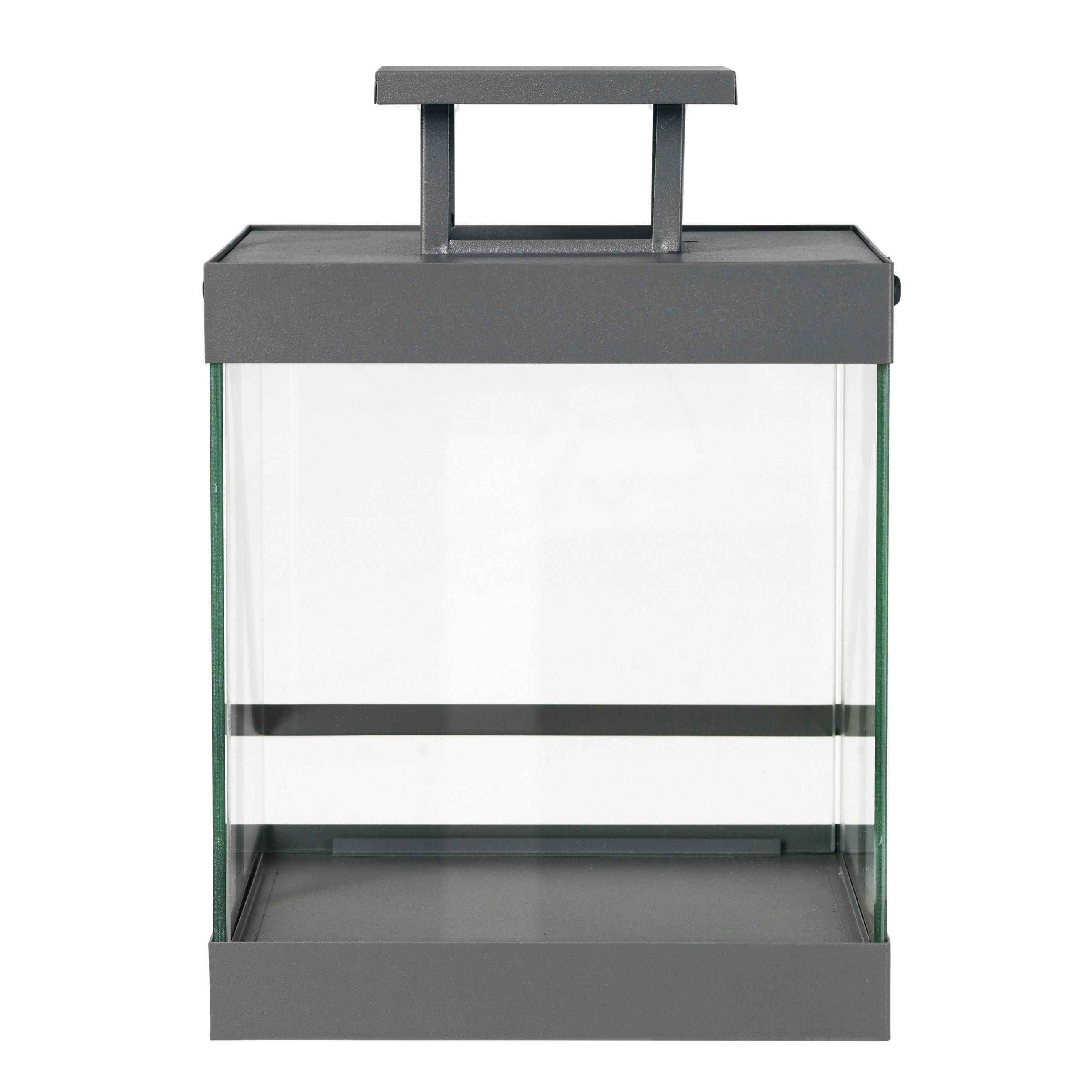 LATERNE - Grau, Design, Glas/Metall (20,5/30,5/21cm) - Blomus