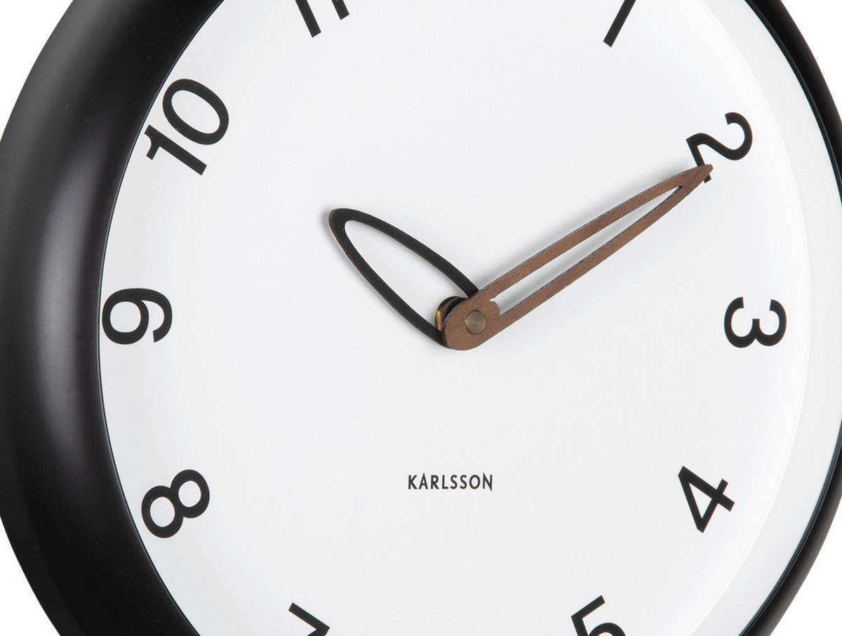 WANDUHR 30 cm   - Schwarz, Basics, Kunststoff (30cm) - Karlsson