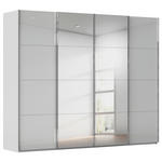 SCHWEBETÜRENSCHRANK  in Seidengrau  - Chromfarben/Seidengrau, Design, Glas/Holzwerkstoff (271/235cm) - Novel