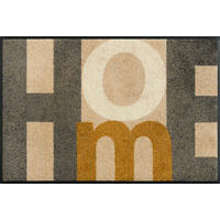 FUSSMATTE 50/75 cm Home Letters  - Beige, Trend, Kunststoff/Textil (50/75cm) - wash+dry