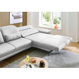 ECKSOFA in Echtleder Weiß  - Schwarz/Weiß, Design, Leder/Metall (332/193cm) - Dieter Knoll